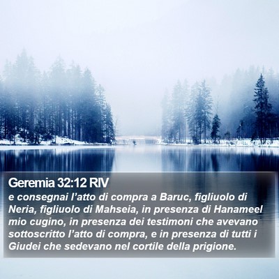 Geremia 32:12 RIV Bible Verse Image