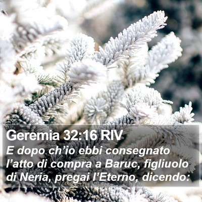 Geremia 32:16 RIV Bible Verse Image