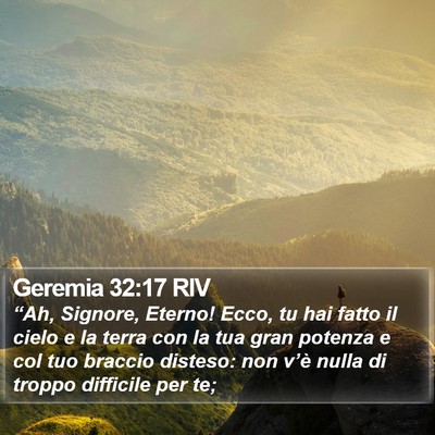 Geremia 32:17 RIV Bible Verse Image