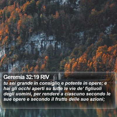 Geremia 32:19 RIV Bible Verse Image