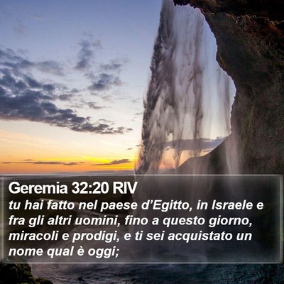 Geremia 32:20 RIV Bible Verse Image