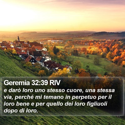 Geremia 32:39 RIV Bible Verse Image