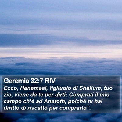 Geremia 32:7 RIV Bible Verse Image