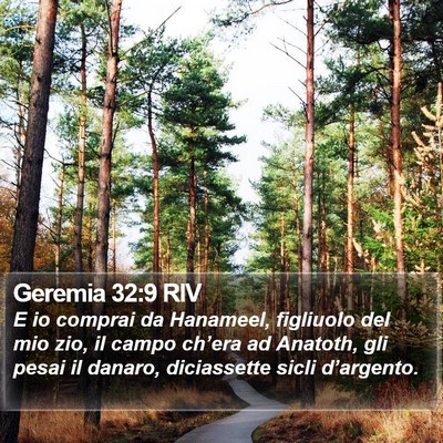 Geremia 32:9 RIV Bible Verse Image