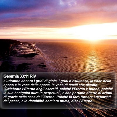 Geremia 33:11 RIV Bible Verse Image