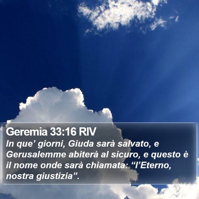 Geremia 33:16 RIV Bible Verse Image