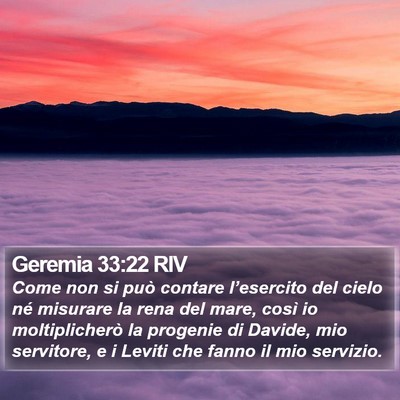 Geremia 33:22 RIV Bible Verse Image