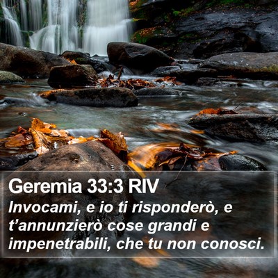 Geremia 33:3 RIV Bible Verse Image