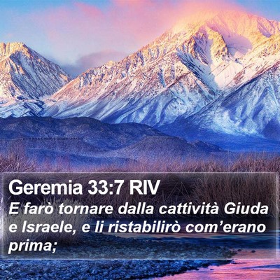 Geremia 33:7 RIV Bible Verse Image