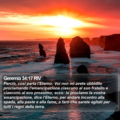 Geremia 34:17 RIV Bible Verse Image