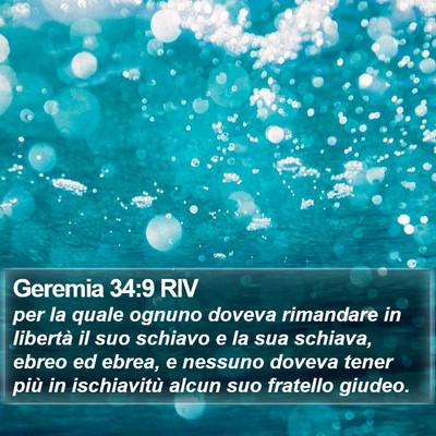 Geremia 34:9 RIV Bible Verse Image