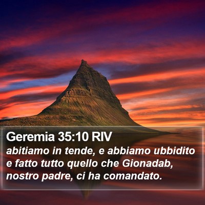 Geremia 35:10 RIV Bible Verse Image