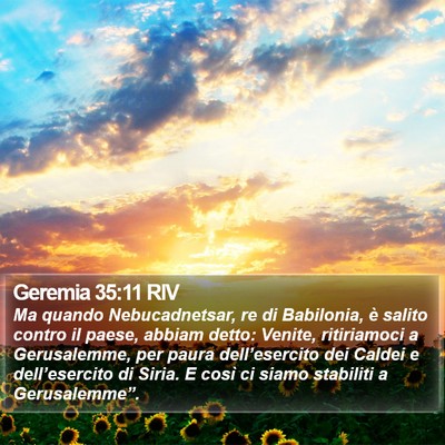 Geremia 35:11 RIV Bible Verse Image