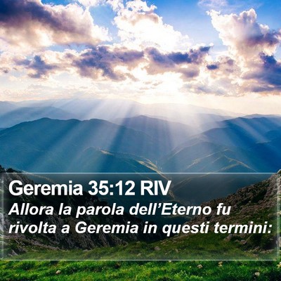 Geremia 35:12 RIV Bible Verse Image