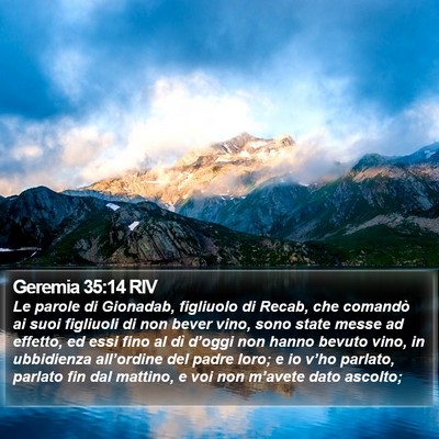 Geremia 35:14 RIV Bible Verse Image