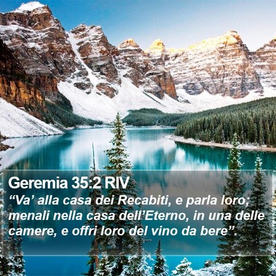 Geremia 35:2 RIV Bible Verse Image