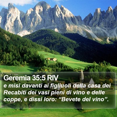 Geremia 35:5 RIV Bible Verse Image