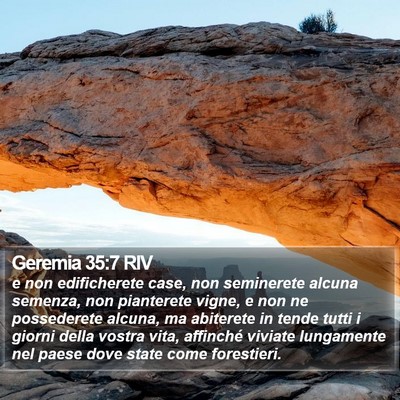 Geremia 35:7 RIV Bible Verse Image