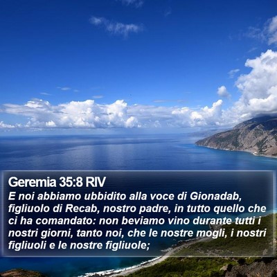Geremia 35:8 RIV Bible Verse Image