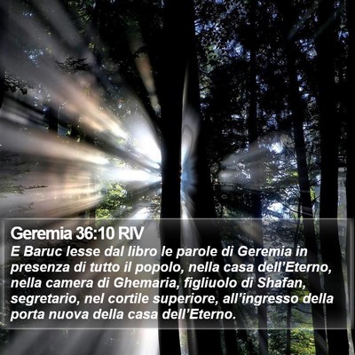 Geremia 36:10 RIV Bible Verse Image