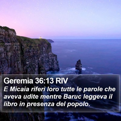 Geremia 36:13 RIV Bible Verse Image