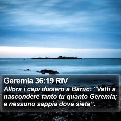 Geremia 36:19 RIV Bible Verse Image