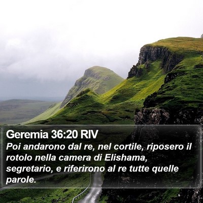 Geremia 36:20 RIV Bible Verse Image