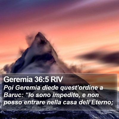 Geremia 36:5 RIV Bible Verse Image