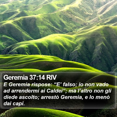 Geremia 37:14 RIV Bible Verse Image