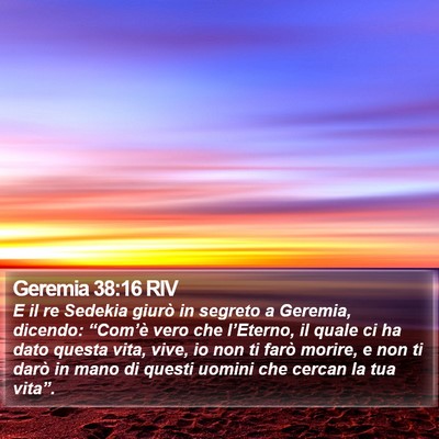 Geremia 38:16 RIV Bible Verse Image