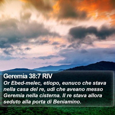 Geremia 38:7 RIV Bible Verse Image
