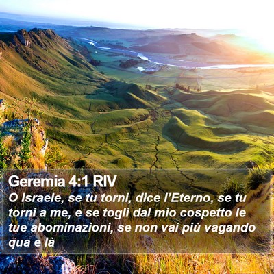 Geremia 4:1 RIV Bible Verse Image