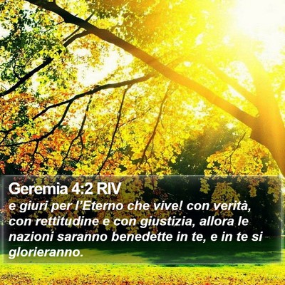 Geremia 4:2 RIV Bible Verse Image