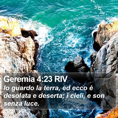 Geremia 4:23 RIV Bible Verse Image