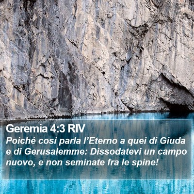 Geremia 4:3 RIV Bible Verse Image