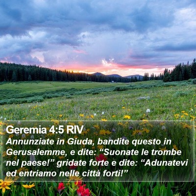 Geremia 4:5 RIV Bible Verse Image