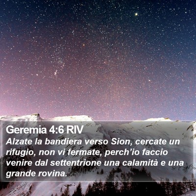 Geremia 4:6 RIV Bible Verse Image