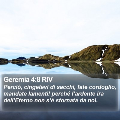 Geremia 4:8 RIV Bible Verse Image