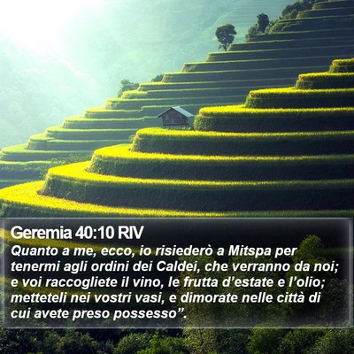 Geremia 40:10 RIV Bible Verse Image