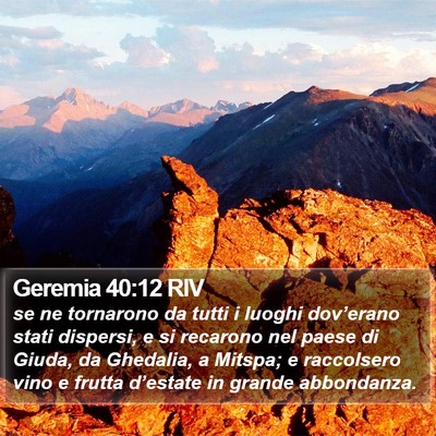 Geremia 40:12 RIV Bible Verse Image