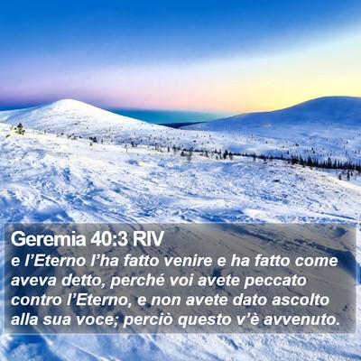 Geremia 40:3 RIV Bible Verse Image