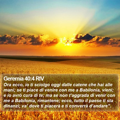 Geremia 40:4 RIV Bible Verse Image