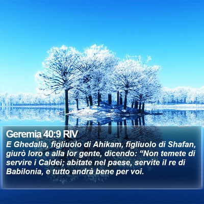 Geremia 40:9 RIV Bible Verse Image