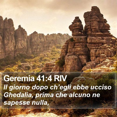 Geremia 41:4 RIV Bible Verse Image