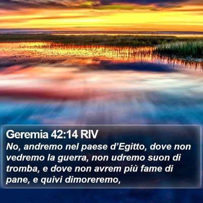 Geremia 42:14 RIV Bible Verse Image