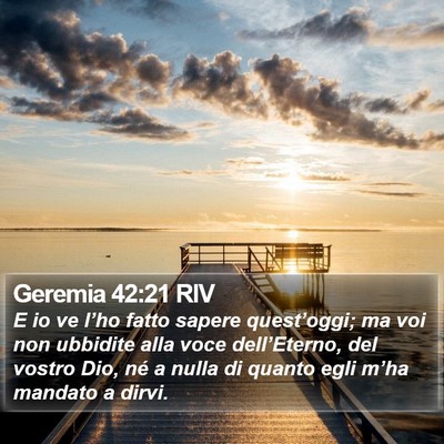 Geremia 42:21 RIV Bible Verse Image
