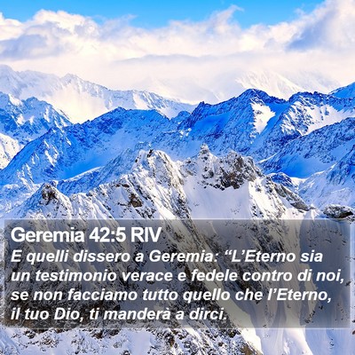 Geremia 42:5 RIV Bible Verse Image