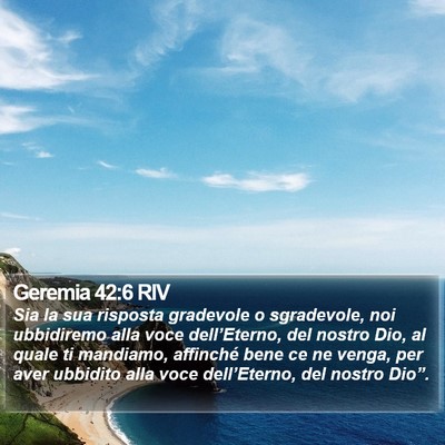 Geremia 42:6 RIV Bible Verse Image