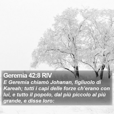 Geremia 42:8 RIV Bible Verse Image