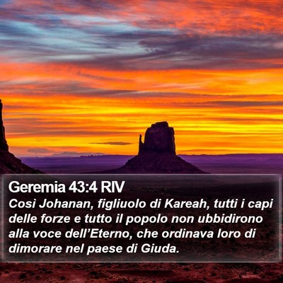 Geremia 43:4 RIV Bible Verse Image
